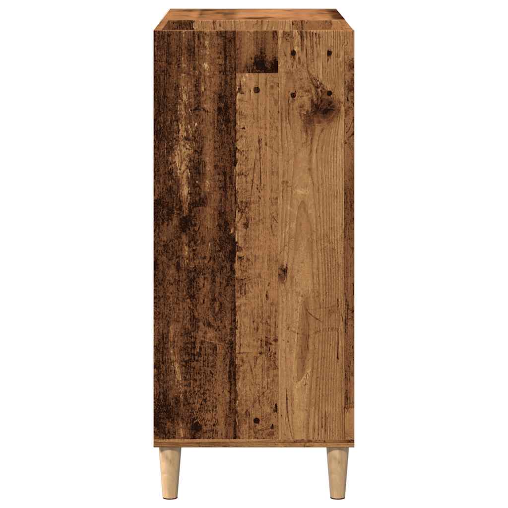 Armoire à disques vieux bois 84,5x38x89 cm bois d'ingénierie