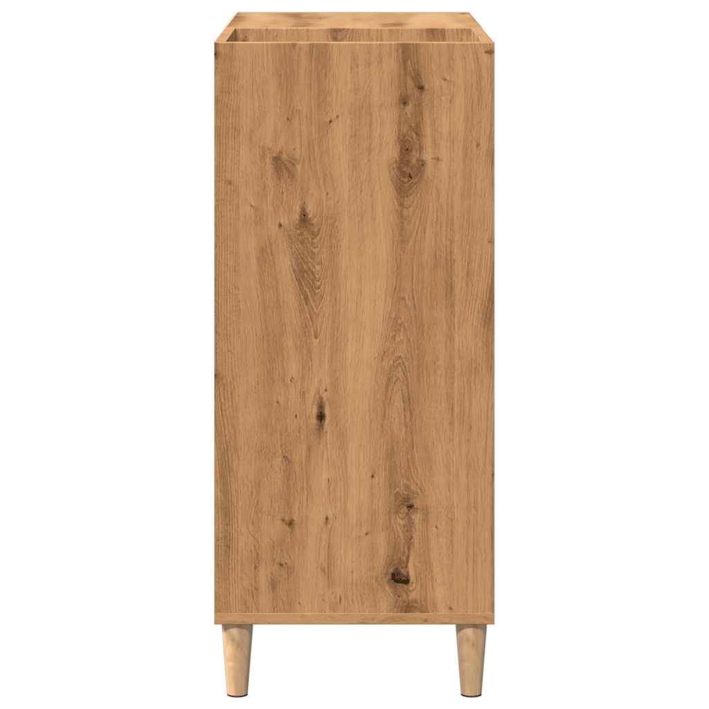 Armoire à disques chêne artisanal 84,5x38x89 cm bois ingénierie