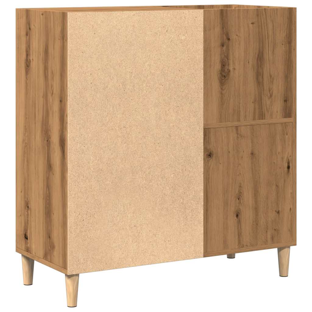 Armoire à disques chêne artisanal 84,5x38x89 cm bois ingénierie