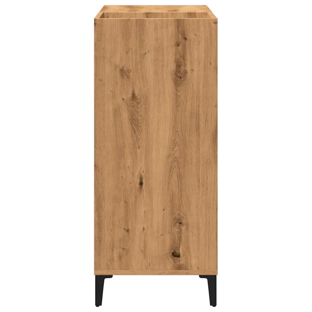 Armoire à disques chêne artisanal 84,5x38x89 cm bois ingénierie