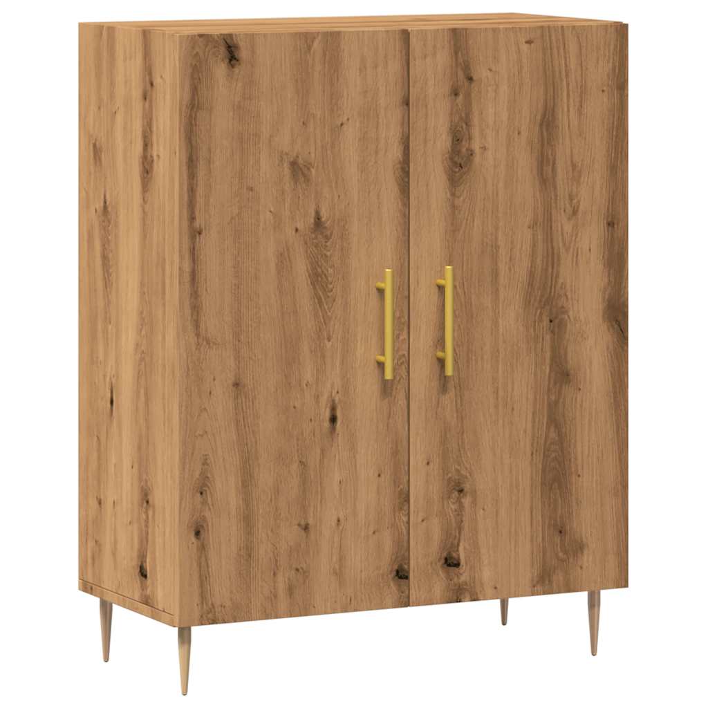 Buffet chêne artisanal 69,5x34x90 cm bois d'ingénierie