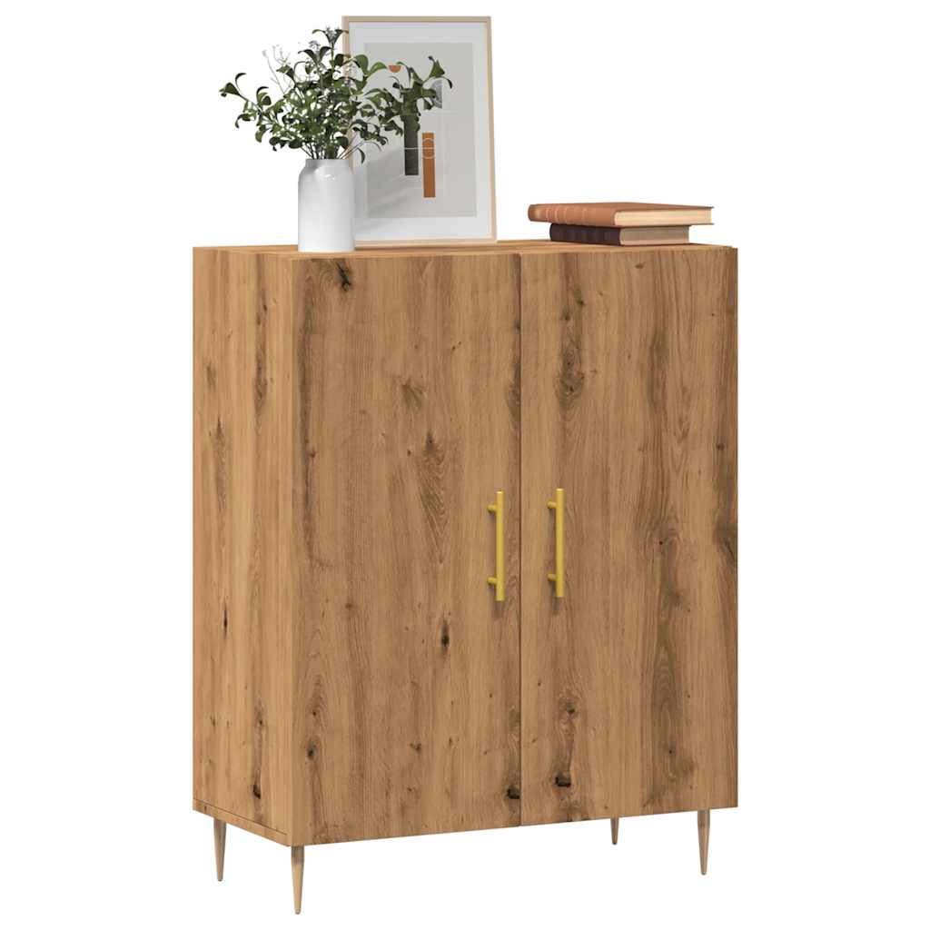 Buffet chêne artisanal 69,5x34x90 cm bois d'ingénierie