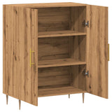 Buffet chêne artisanal 69,5x34x90 cm bois d'ingénierie