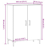 Buffet vieux bois 69,5x34x90 cm bois d'ingénierie