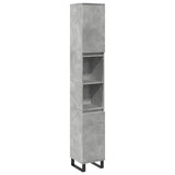 Armoire de salle de bain gris béton 30x30x190 cm