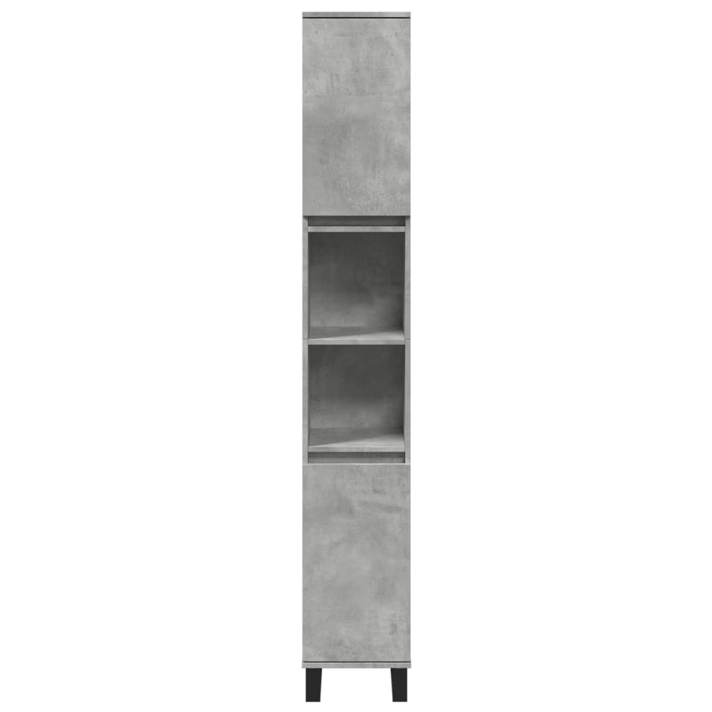 Armoire de salle de bain gris béton 30x30x190 cm