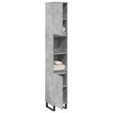 Armoire de salle de bain gris béton 30x30x190 cm