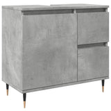 Armoire de salle de bain gris béton 65x33x60 cm