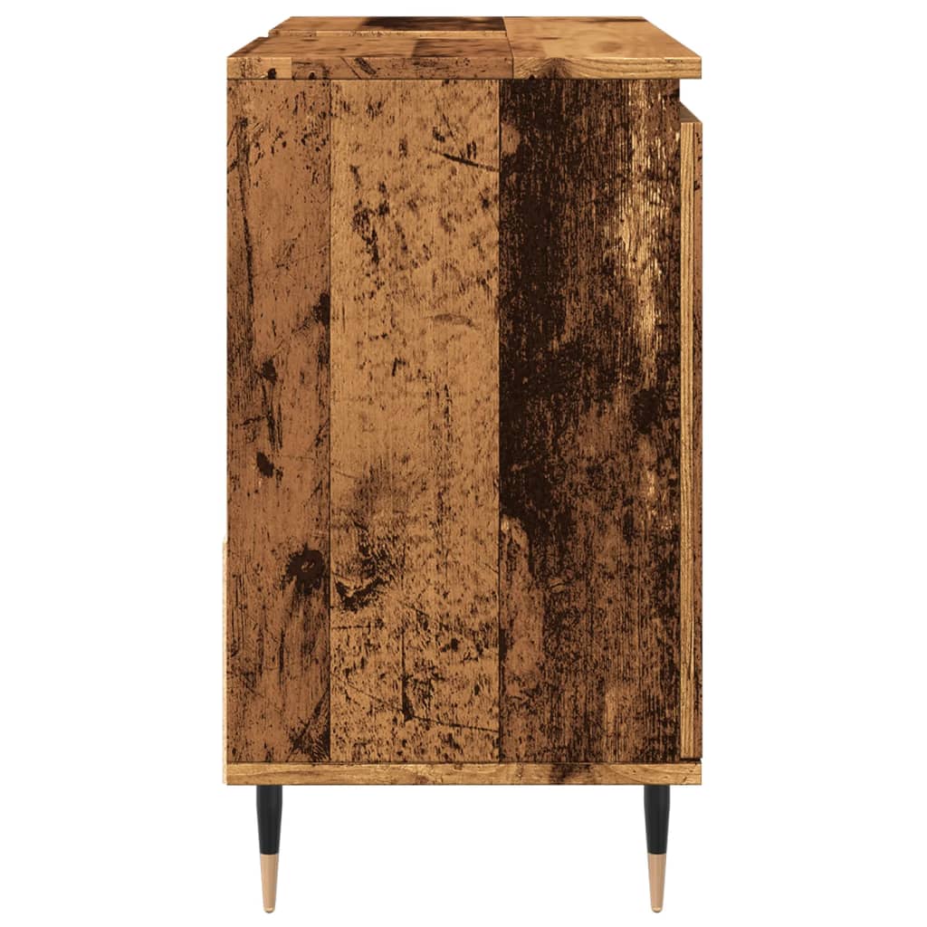 Armoire de salle de bain vieux bois 65x33x60 cm bois ingénierie