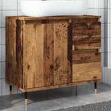 Armoire de salle de bain vieux bois 65x33x60 cm bois ingénierie