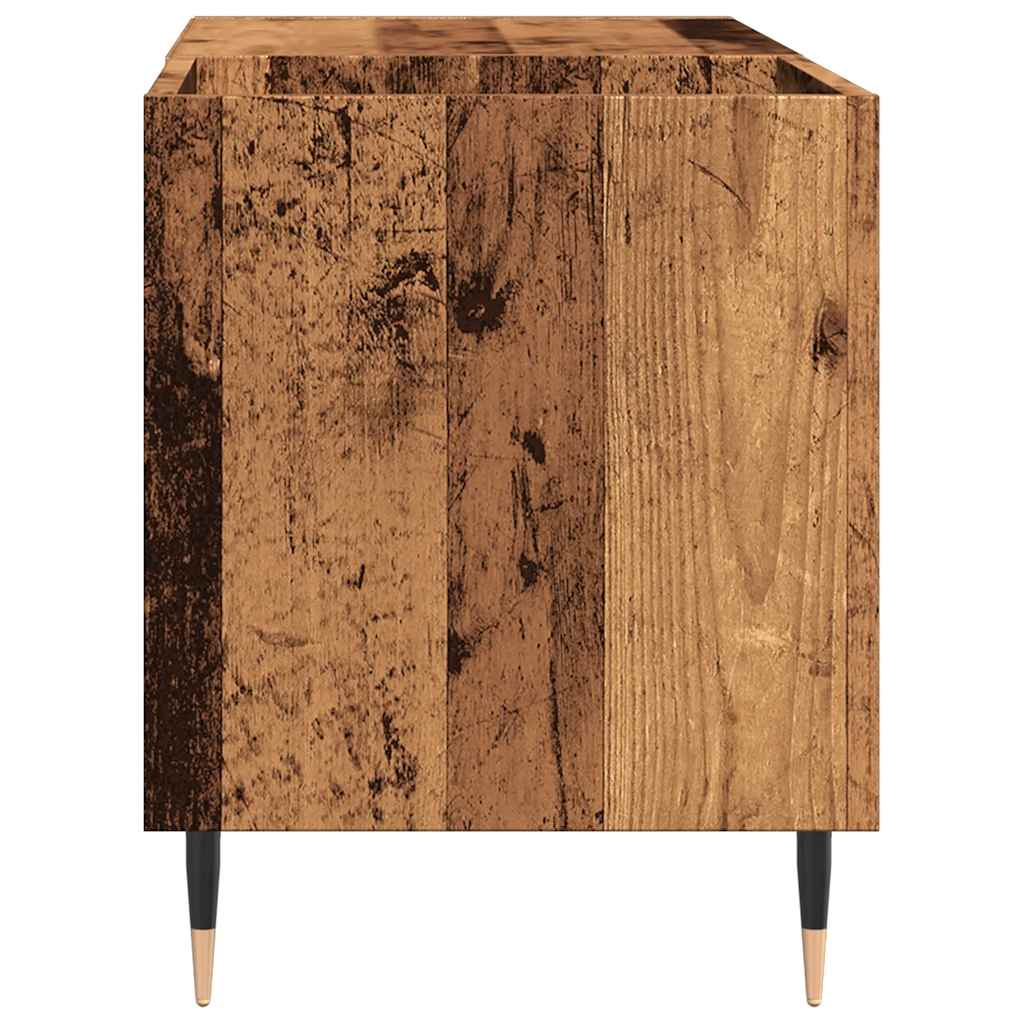 Armoire à disques vieux bois 84,5x38x48 cm bois d'ingénierie