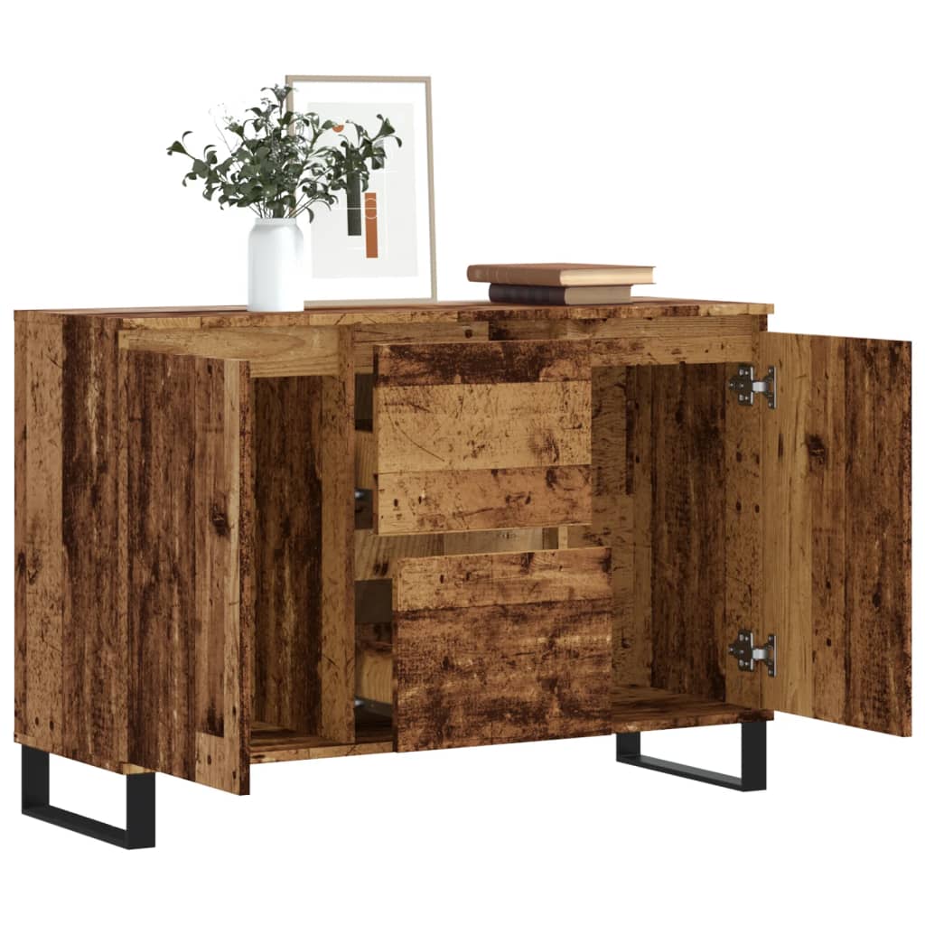 Buffet vieux bois 104x35x70 cm bois d’ingénierie