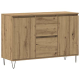 Buffet chêne artisanal 104x35x70 cm bois d'ingénierie