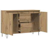 Buffet chêne artisanal 104x35x70 cm bois d'ingénierie