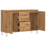 Handgefertigtes Sideboard aus Eichenholz, 104 x 35 x 70 cm, Holzwerkstoff