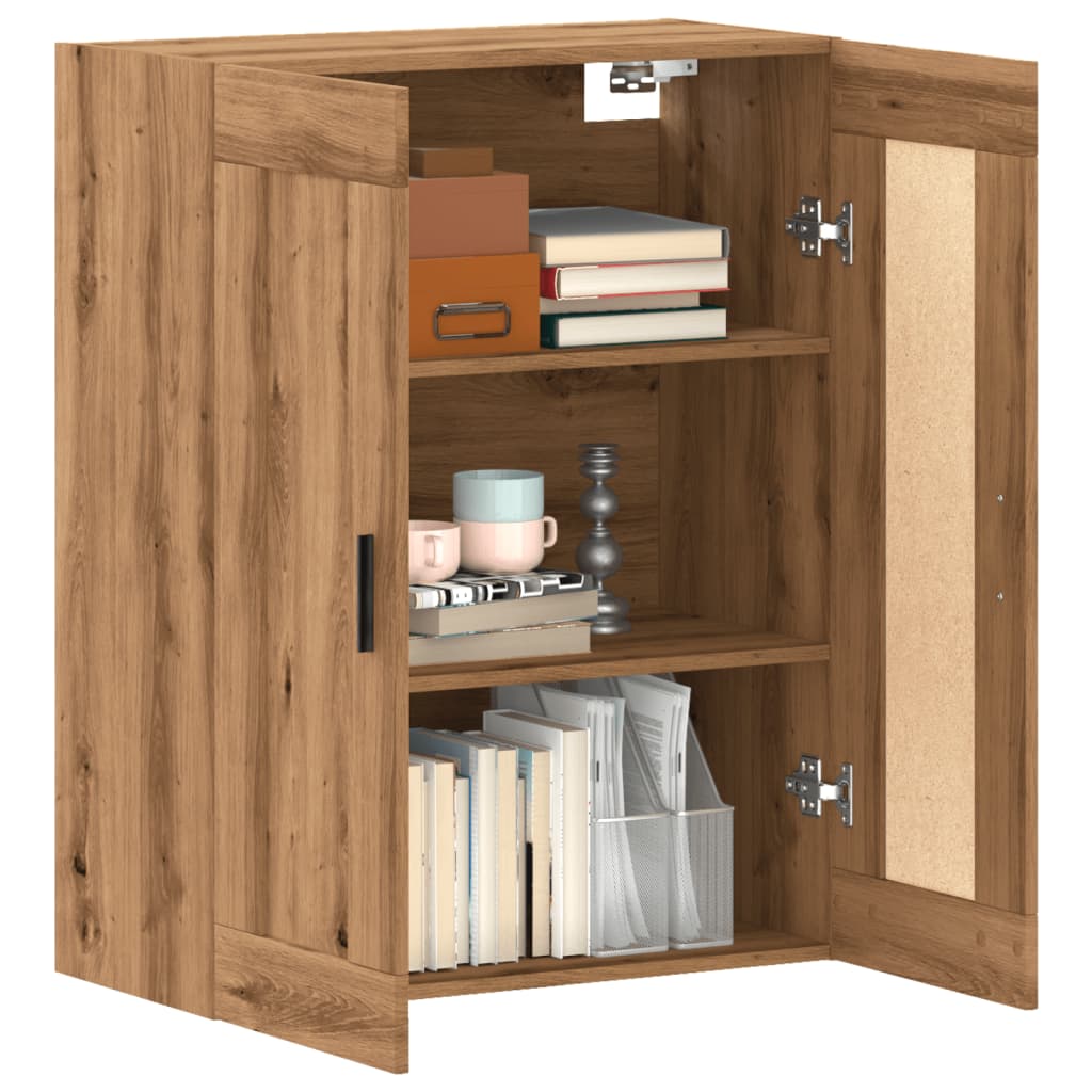 Handgefertigter Wandschrank aus Eichenholz, 69,5 x 34 x 90 cm, Holzwerkstoff