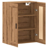 Handgefertigter Wandschrank aus Eichenholz, 69,5 x 34 x 90 cm, Holzwerkstoff