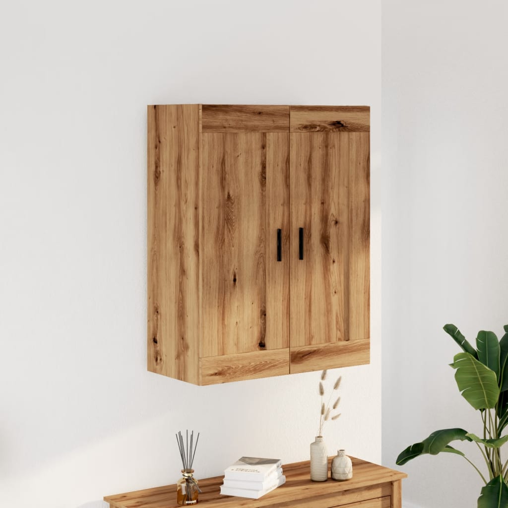 Handgefertigter Wandschrank aus Eichenholz, 69,5 x 34 x 90 cm, Holzwerkstoff