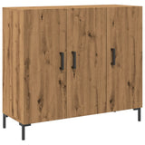 Buffet chêne artisanal 90x34x80 cm bois d'ingénierie