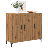 Buffet chêne artisanal 90x34x80 cm bois d'ingénierie