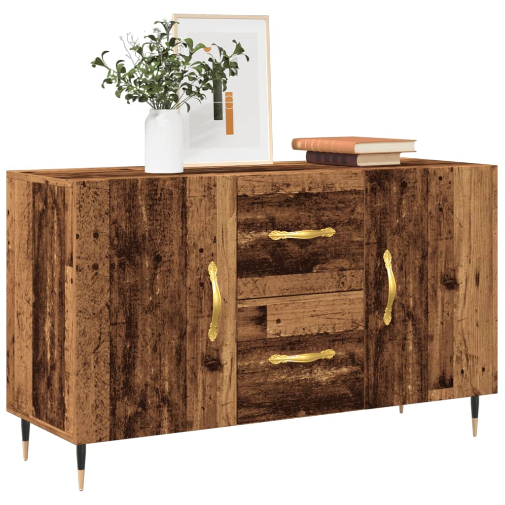 Buffet vieux bois 100x36x60 cm bois d'ingénierie