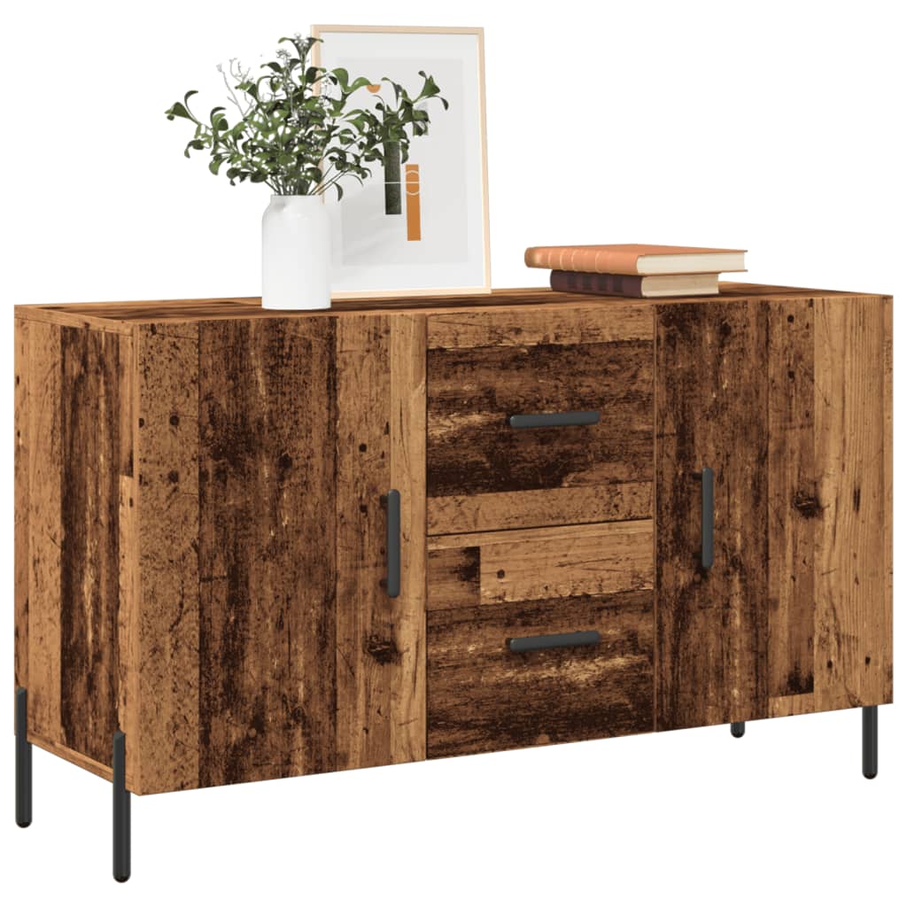 Buffet vieux bois 100x36x60 cm bois d'ingénierie