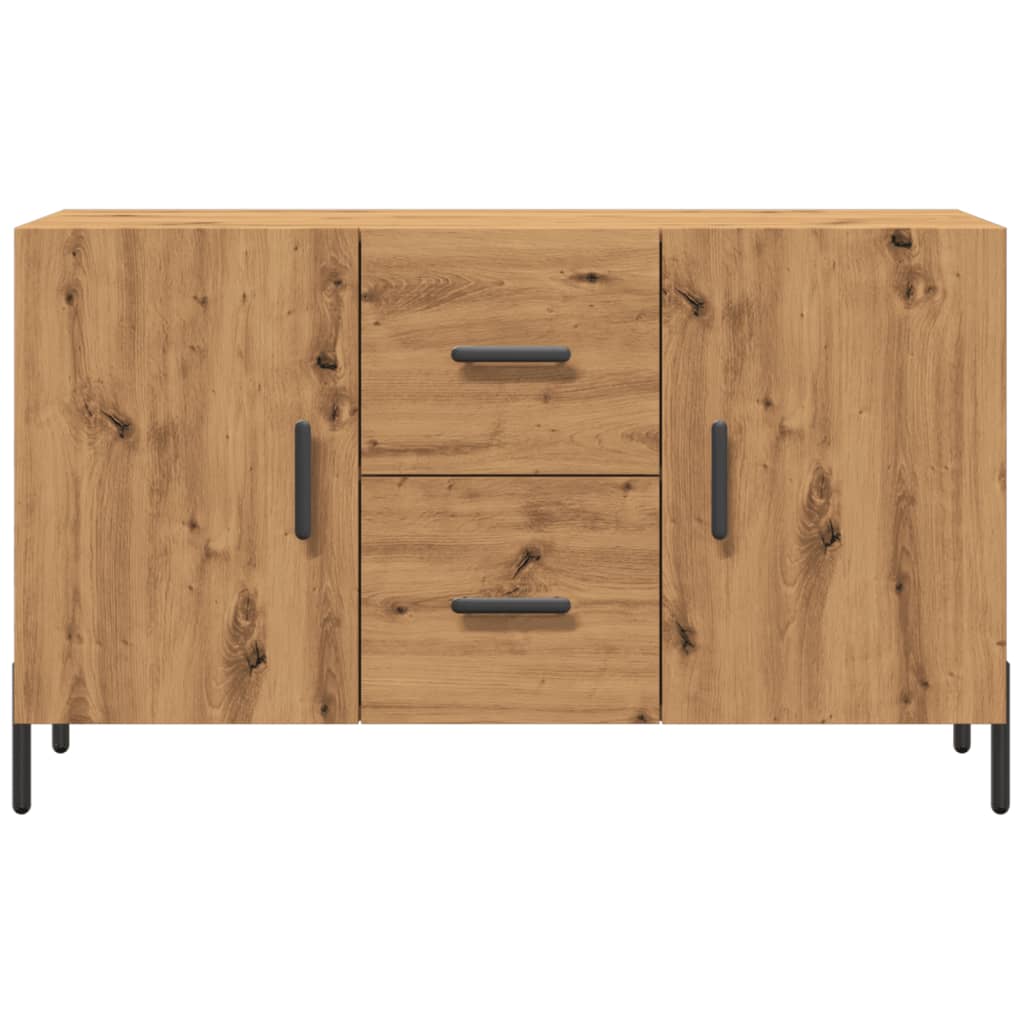 Buffet chêne artisanal 100x36x60 cm bois d'ingénierie