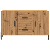 Buffet chêne artisanal 100x36x60 cm bois d'ingénierie