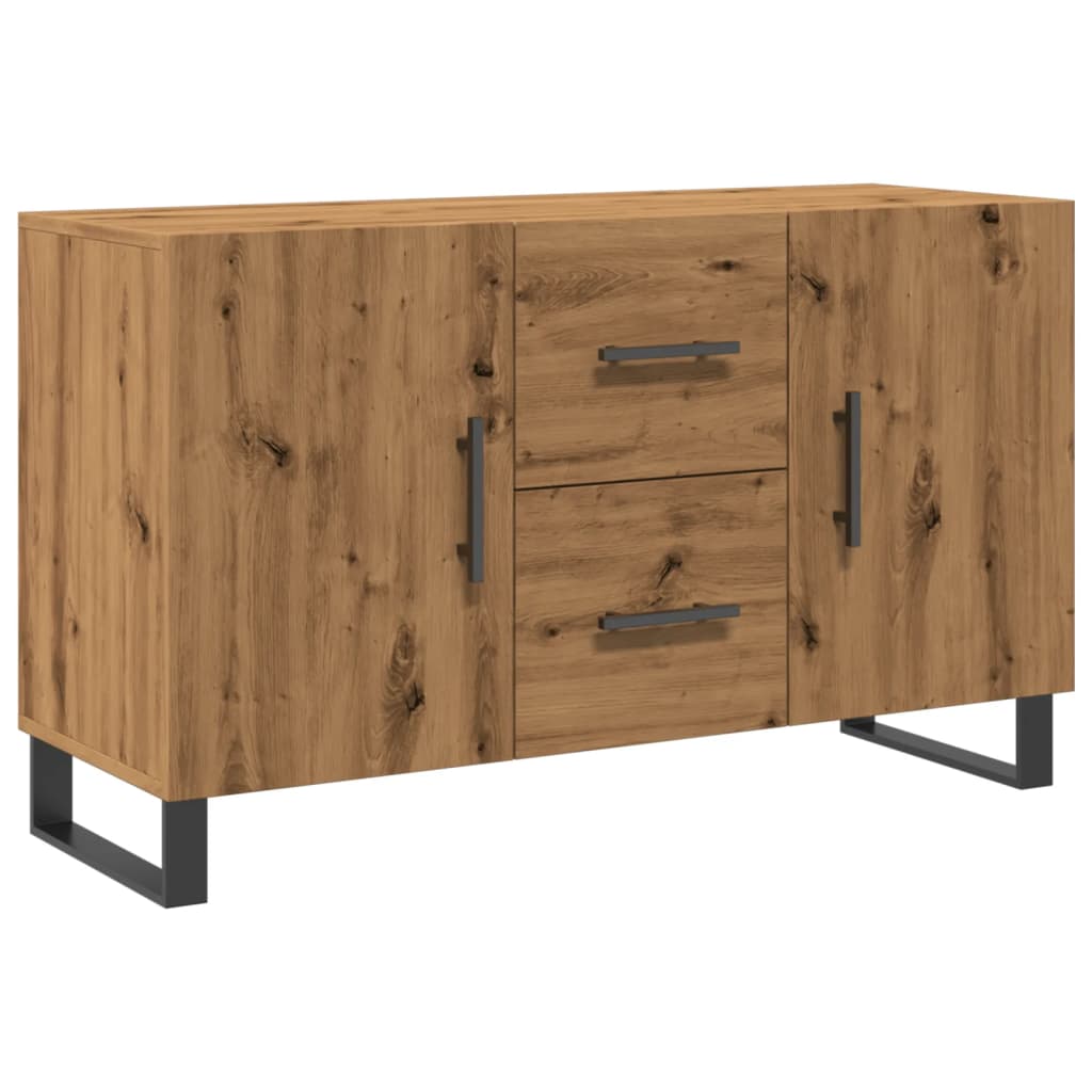 Buffet chêne artisanal 100x36x60 cm bois d'ingénierie