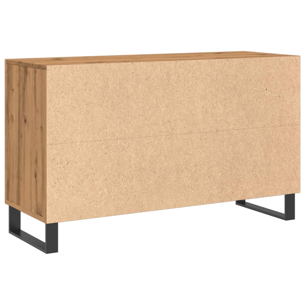 Buffet chêne artisanal 100x36x60 cm bois d'ingénierie