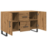 Buffet chêne artisanal 100x36x60 cm bois d'ingénierie