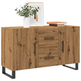 Buffet chêne artisanal 100x36x60 cm bois d'ingénierie