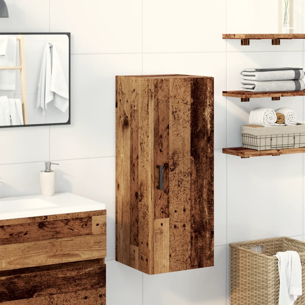 Wall cabinet old wood 34.5x34x90 cm engineered wood