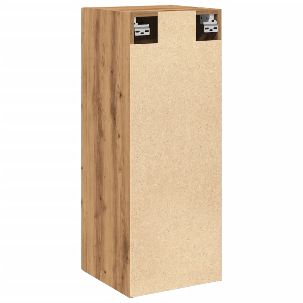 Handgefertigter Wandschrank aus Eichenholz, 34,5 x 34 x 90 cm, Holzwerkstoff