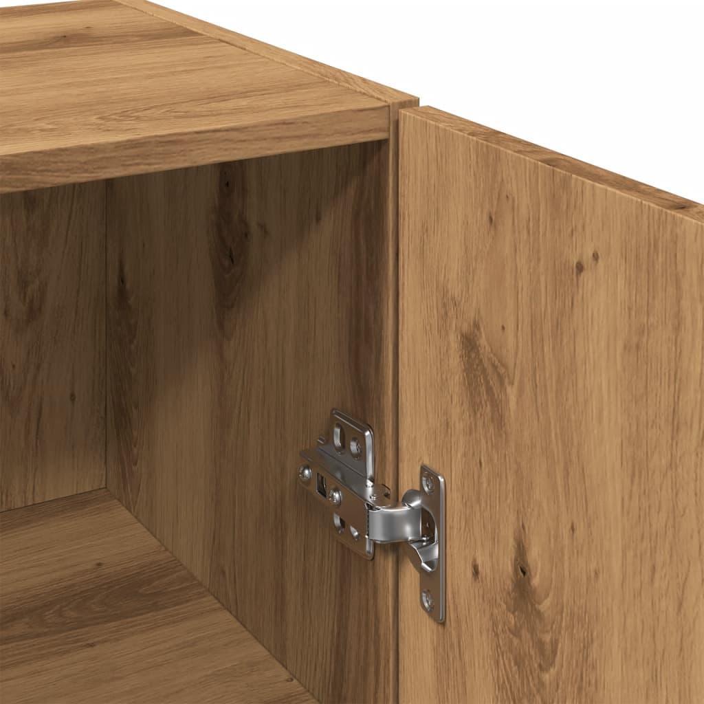 Handgefertigter Wandschrank aus Eichenholz, 34,5 x 34 x 90 cm, Holzwerkstoff