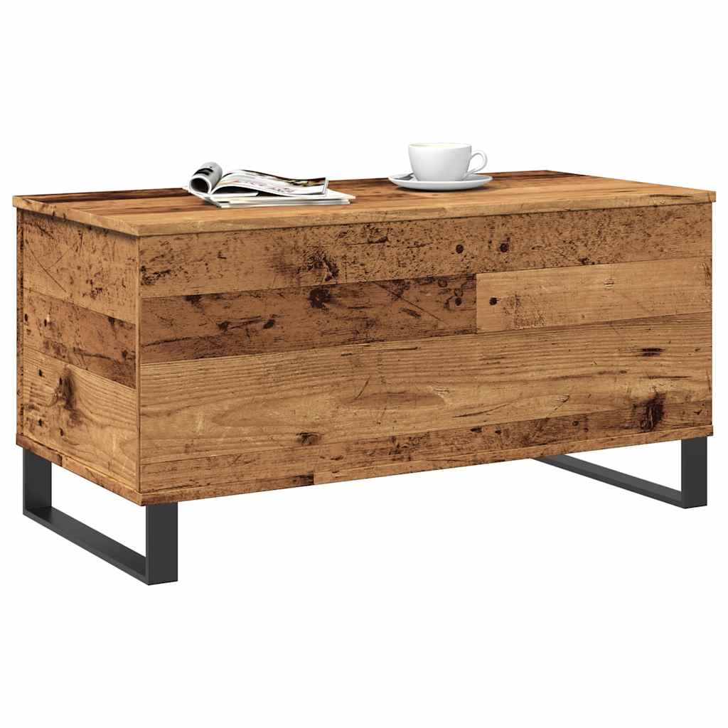 Table basse vieux bois 90x44,5x45 cm bois d'ingénierie