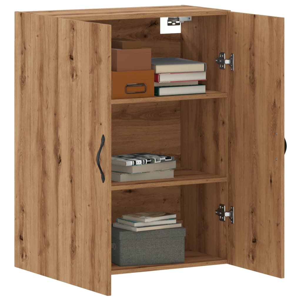 Handgefertigter Wandschrank aus Eichenholz, 69,5 x 34 x 90 cm, Holzwerkstoff