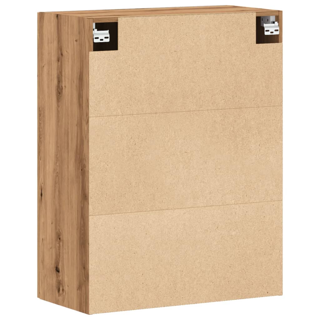 Handgefertigter Wandschrank aus Eichenholz, 69,5 x 34 x 90 cm, Holzwerkstoff