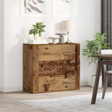 Buffet vieux bois 80x33x70 cm bois d'ingénierie