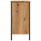 Armoire lavabo chêne artisanal 80x30x60 cm bois d'ingénierie