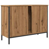 Handgefertigter Waschbeckenschrank aus Eichenholz, 80 x 30 x 60 cm, Holzwerkstoff