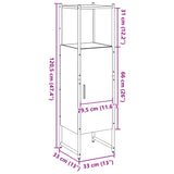 Armoire de salle de bain chêne artisanal 33x33x120,5 cm