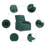 Fauteuil inclinable Vert foncé Tissu