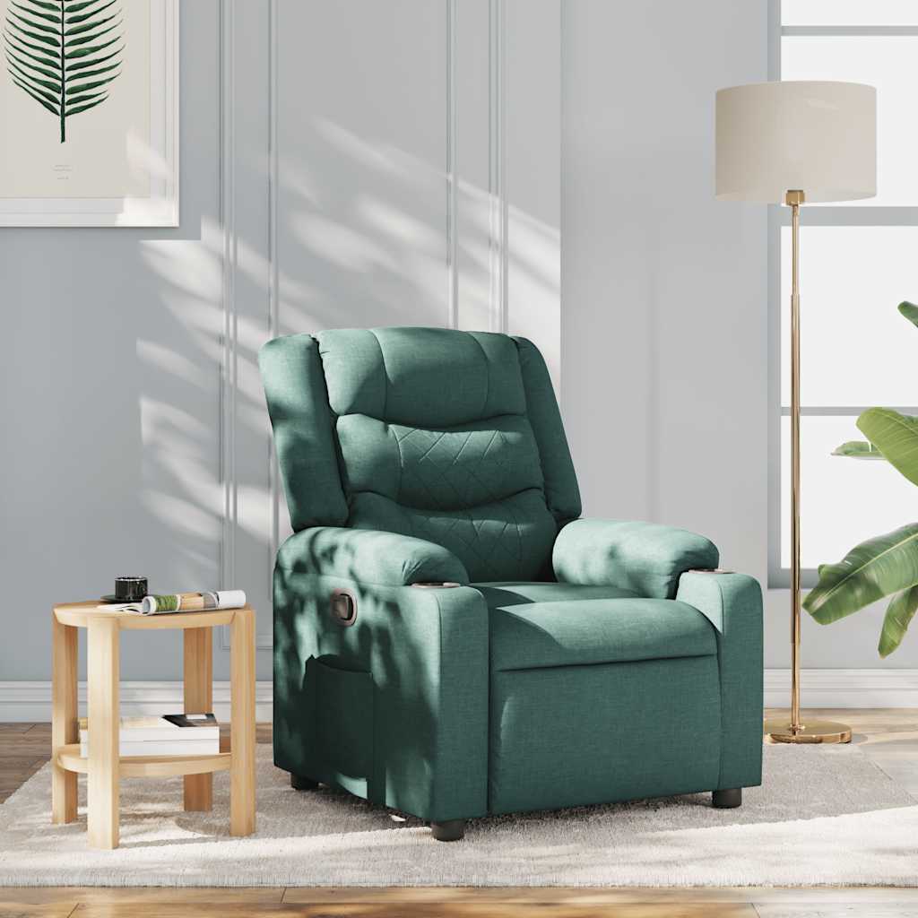 Fauteuil inclinable Vert foncé Tissu