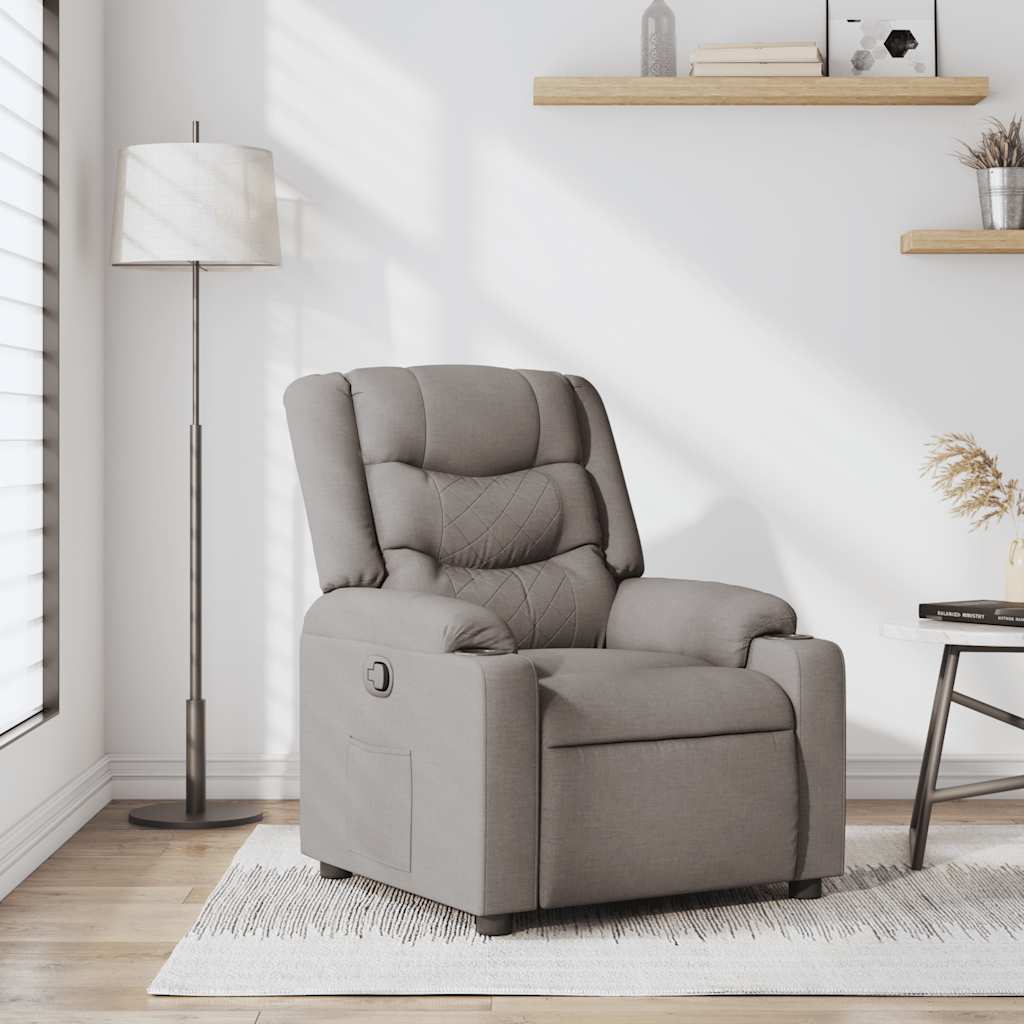 Fauteuil inclinable Taupe Tissu