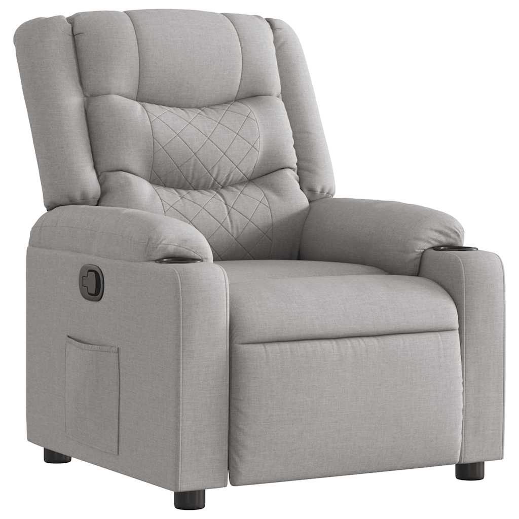 Fauteuil inclinable gris nuage tissu