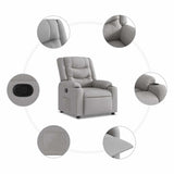 Fauteuil inclinable gris nuage tissu