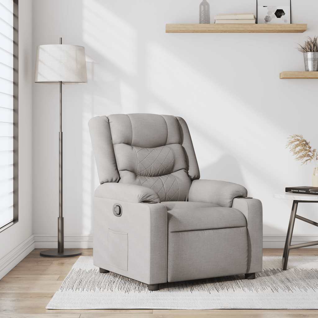 Fauteuil inclinable gris nuage tissu