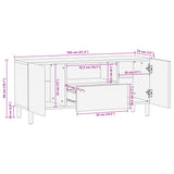 Schwarzer TV-Schrank 105x33x46 cm aus Holzwerkstoff