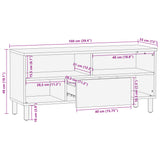 Schwarzer TV-Schrank 100x33x46 cm aus Holzwerkstoff